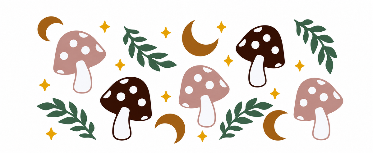 Botanical Mushrooms Cup Wrap