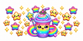 Rainbow Slushie Cup Wrap