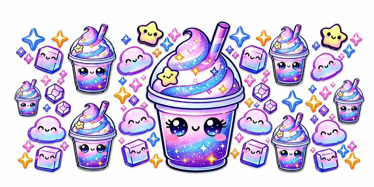 Purple Slushie Cup Wrap