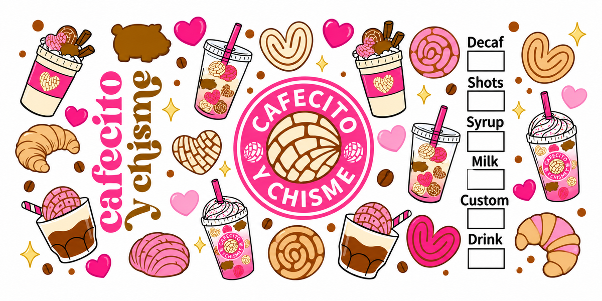 Drinks and Pastries Cup Wrap