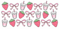 Strawberry Drinks Cup Wrap