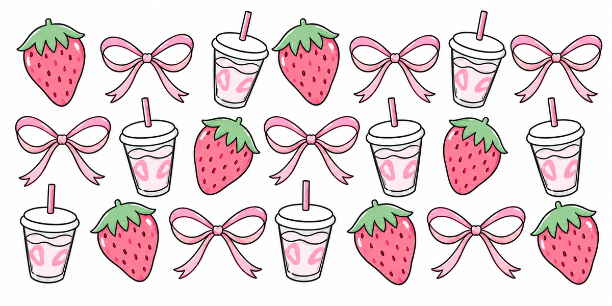 Strawberry Drinks Cup Wrap