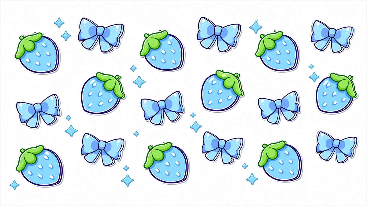 Blue Strawberries Cup Wrap