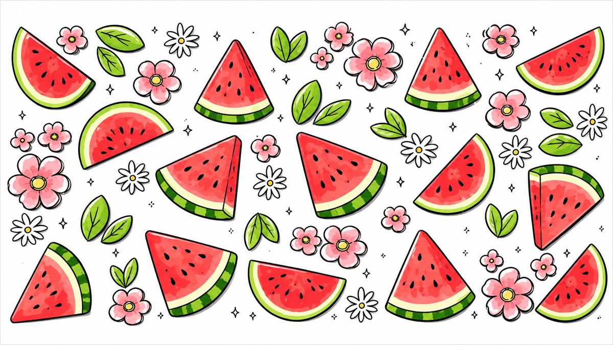 Watermelon Slices Cup Wrap