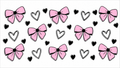 Pink Black Bows Cup Wrap