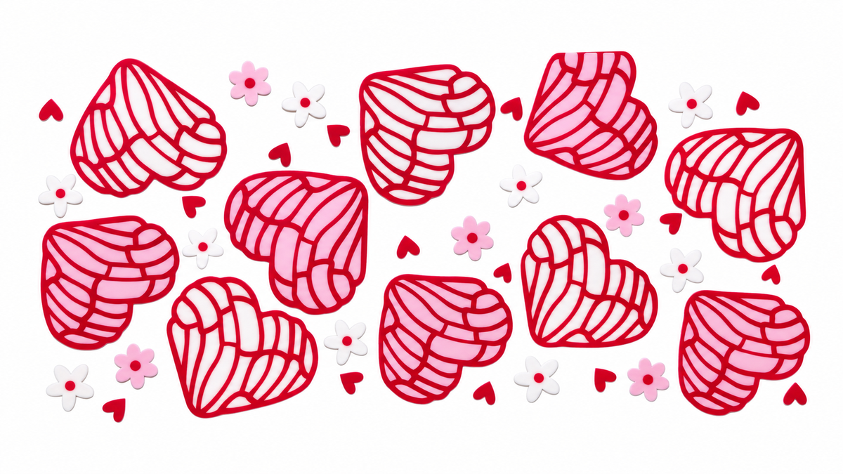 Pink Gem Hearts Cup Wrap