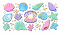 Pastel Seashells Cup Wrap